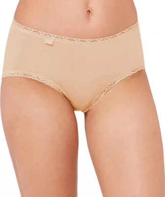 Produktbild von Sloggi Damen-Slips, hautfarben, 24/7 Baumwollspitze, Midi, 3er-Pack, Baumwoll-Slips mit Spitze, Größe 40