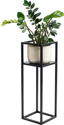 Produktbild von FRAMADO, Blumenständer, Pflanzenständer Metall Schwarz, CORDA, 24,5x24,5x80cm