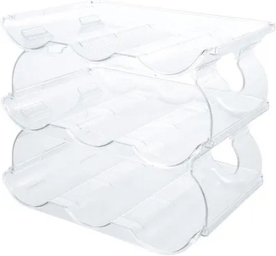 Image de Porte-bouteilles en plastique pour la cuisine et le réfrigérateur - jusqu'à 9 bouteilles