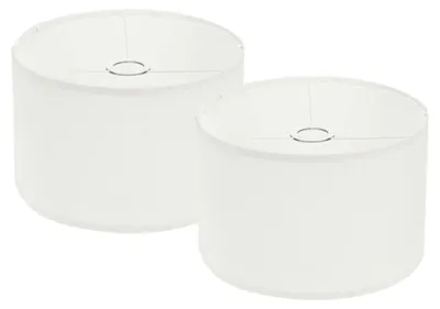 Lampenschirm 2er-Set, Leinen, 30,5x30,5x20,3 cm, Beige