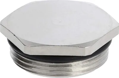 Immagine prodotto di Tappo cieco PG21x1,588 MBS-21 esagonale incl. O-ring ottone (CuZn) nichelato lunghezza filettatura 8,0 mm - 1 pezzo