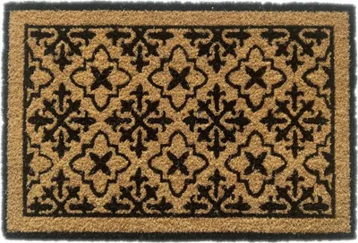 Produktbild von Schmutzfangmatte aus Kokos, nachhaltig, Ornamente in schwarz Größe - 40 x 60 cm