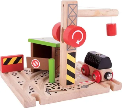 Image de Bigjigs Rail Mine de charbon avec grue