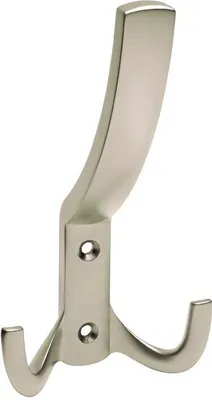 Produktbild von Huthaken zweifach Ausladung 78 mm Zamak matt chrom Höhe 146 mm