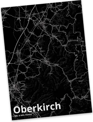 Produktbild von Mr. & Mrs. Panda Postkarte Oberkirch - Geschenk, Grußkarte, Ansichtskarte, Stadt Dorf Karte Landkarte Map Stadtplan, Postkarten, Fotokarte, Ansichtskarten