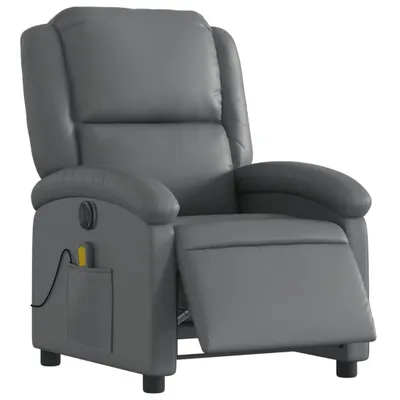 Produktbild von Massagesessel Elektrisch Grau Kunstleder