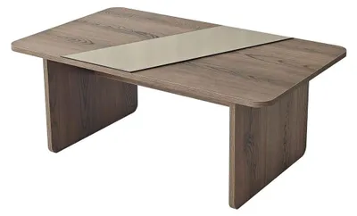 Image de CALICOSY - Table basse rectangulaire avec miroir L120 cm SOLEA
