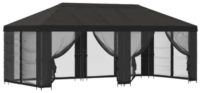 Immagine prodotto di Gazebo vidaXL con pareti laterali 6 x 3 m, antracite, poliestere e acciaio