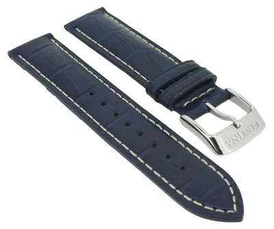 Produktbild von Festina Ersatzband Leder Band Stahlblau 20mm F16271/3 F16271/*
