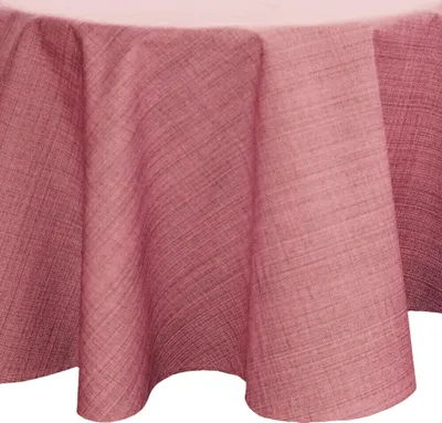 Produktbild von Tischdecke Outdoor Altrosa Garten Balkon Tischtuch Ø 145 cm rund witterungsbeständig meliert