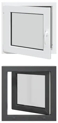 Immagine prodotto di vidaXL Finestra da cantina RISOR 50 x 50 cm in PVC e vetro, antracite