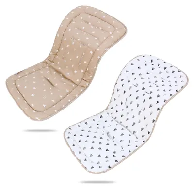 Image de Tapis en coton pour poussette, double face, 78 x 34 cm, avec motif étoiles et cœurs, pour poussettes