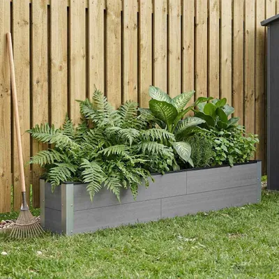 Image de Maison Exclusive - Potager surélevé gris 200 x 30 x 36 cm