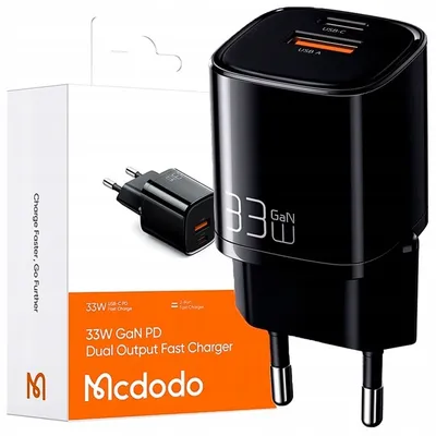 Image de Mcdodo Nano Gan 2X Usb/Usb-C Pd Qc Chargeur Téléphone/Tablette - 33W Ch-0151