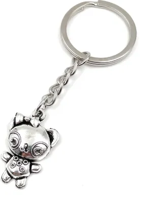 Produktbild von Onwomania Süßer Teddy Bär Schlüsselanhänger Metall Glücksbringer in Alu Geschenkbox, ideal zum Verschenken