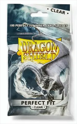 Produktbild von 100 Dragon Shield Standard Perfect Fit Sleeves Clear/Clear (63x88mm)