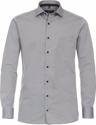 Produktbild von CASAMODA Herren Businesshemd Langarm Kent Modern-Fit Silbergrau 43