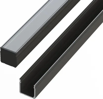 Zdjęcie produktu dla Powierzchnie Profil aluminiowy czarny 16 x 16 mm 2 m