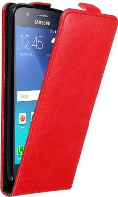 Obrázok produktu pre Cadorabo kryt pre Samsung Galaxy J5 2015 ochranný kryt v červenom flipovom puzdre kryt na mobilný telefón