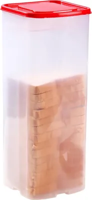 Produktbild von Brot Aufbewahrungsbehälter - Brotdispenser - Luftdichter Deckel - Kunststoff Brotdose - Lebensmittel Aufbewahrung