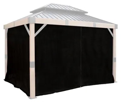 Produktbild von Sojag Vorhänge inkl. Clips für Pavillon Fontana 1012 Schwarz