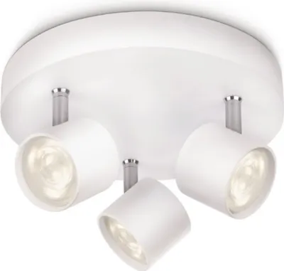 Image de Philips myLiving Spotrondelle LED Star 3 flammes, blanc