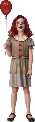 Produktbild von Horror Creepy Clown Kostüm Verkleidung Faschingskostüm für Mädchen (Größe 7-10 Jahre)