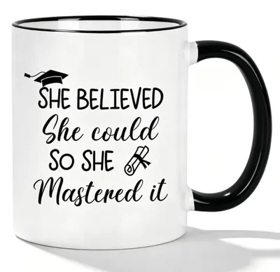 Abschluss-Tasse mit Bachelor-Hut, 11 oz, Keramik, Geschenk für Absolventen