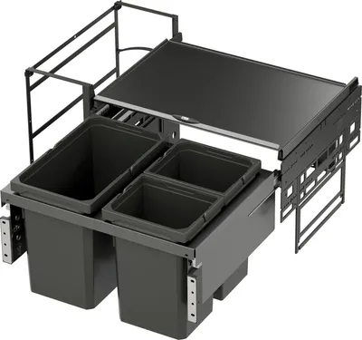 Produktbild von VS ENVI Water Abfalltrennsystem KB 800 mm 2 x 10/1 x 22 L Lava