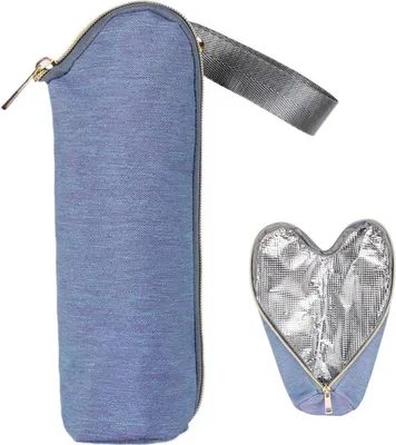 Produktbild von Isoliertasche Babyflasche Isoliertasche Flaschen-Thermotasche Babyflasche Thermotasche mit Isolierschicht Baby-Isoliertasche Flaschentasche Kühltasche Isoliertasche für Milchflasche 25 x 7 cm, lila, andere