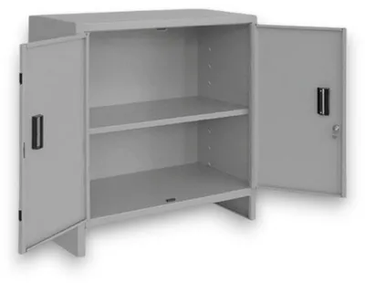 Immagine prodotto di Armadio tuttopiani basso mini in acciaio doppia anta con serratura - 100x40xH80 cm