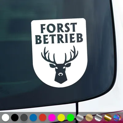 Produktbild von PantherPixel Forstbetrieb Aufkleber Forstwirt Forstwirtschaft Sticker Auto Geschenkidee Farbe Weiss