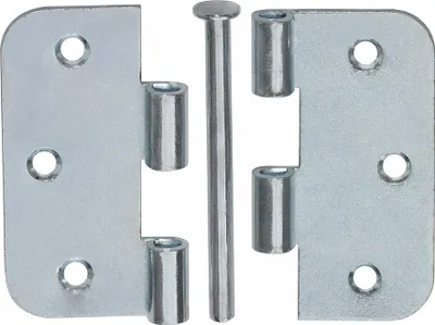 Produktbild von Gerollte Kulissenscharniere Scharnier mit losem Knopfstift 75 x 75 Silber Verzi