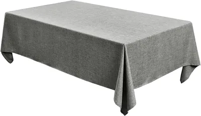 Produktbild von Graue Tischdecke 85x85 cm - Moderne Tischwäsche aus strapazierfähigem Polyester für den täglichen Gebrauch und festliche Anlässe