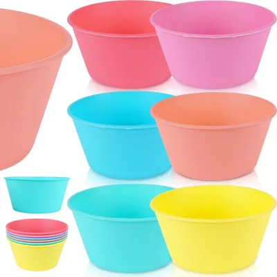 Produktbild von Plastikschälchen-Set Müslischale Kinderschälchen Kinderschüssel wiederverwendbar 400 ml 6 Stk.