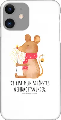 Produktbild von Mr. & Mrs. Panda Iphone 11 Handyhülle Maus Weihnachten - Weiß - Geschenk, Handy Case, Weihnachtsgruß, Mäuschen, Frohe, Winter, Hülle, XS, Cover, Weihnachtsmotiv
