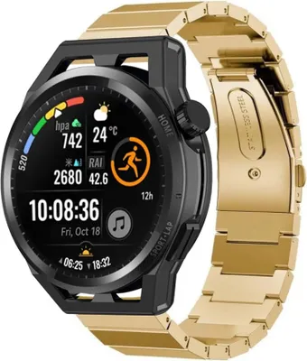 Produktbild von Strap-it Huawei Watch GT Metallarmband (Gold)
