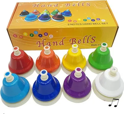 Produktbild von Bell, 8-stimmiges Tischglocken Set, ABS & Metall, ideal für Musikunterricht