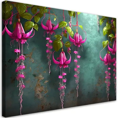 Produktbild von Leinwandbild Blühende Glyzinien 120x80 Feeby Grün bild für die wand bereit zum aufhängen