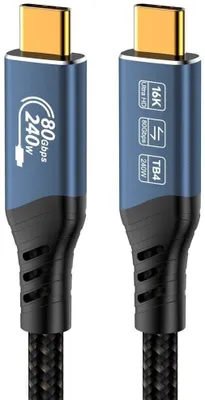 Produktbild von PremiumCord USB4 Version 2.0 80Gbps 16K@60Hz 240W Thunderbolt 5 1,5 m USB-Kabel