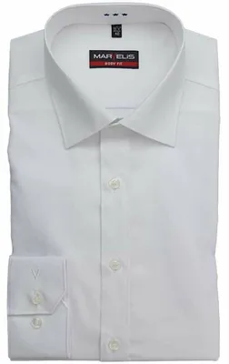 Produktbild von Marvelis - Body Fit - Herren Langarm Hemd, (679964), Größe:39, Farbe:Weiß (00)