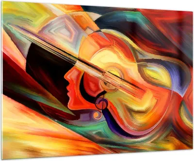 Produktbild von Bilder auf glas - Abstraktion modern - 100x70cm - Glasbilder - Wandbilder - Kunstdruck - zum Aufhängen bereit - Wanddekoration aus Glas - Glas Bilder - Wandbild auf Glas - Einteilig - GAA100x70-3669
