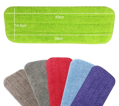 Immagine prodotto di Panno per lavapavimenti in microfibra - 42 x 14 cm - 6 pezzi - Lavabile e riutilizzabile - Per tutti i pavimenti