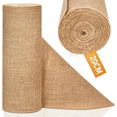 Immagine prodotto di Rotolo di tovaglia in juta, 20 cm x 10 m, colore marrone naturale, tagliabile
