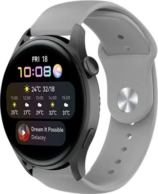 Produktbild von Strap-it Huawei Watch 3 (Pro) Sportarmband (Grau)