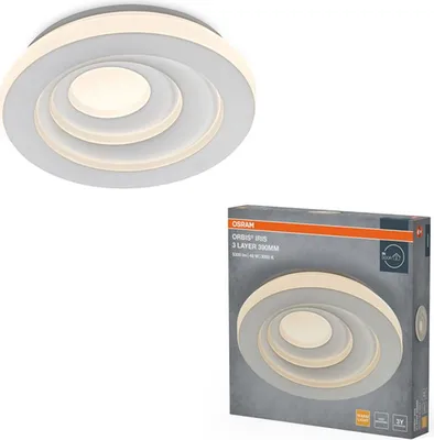 Produktbild von Osram LED Deckenleuchte Orbis Iris 3 Layer Weiß Ø39cm 48W 2300lm warmweiß 3000K