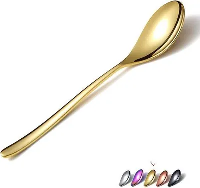 Immagine prodotto di Set da 6 cucchiai da dessert in argento, 20,6 cm, posate da tavola, lavabili in lavastoviglie