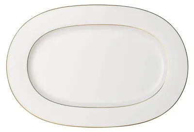 Zdjęcie produktu dla Villeroy & Boch Anmut Gold, Półmisek, Porcelana, Złoto, Biały, Owalny, 410 mm, 1,39 kg