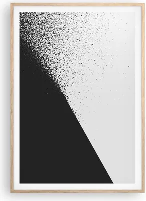 Produktbild von Gerahmtes Poster - Rahmen in heller Eiche - Schwarzweiß Hintergrund Geometrie - 70x100 cm - Wand Bild - Wanddeko - Wandbilder - Kunstposter - Wandposter - Bilderrahmen - Bilder - P2NPA70x100-4989