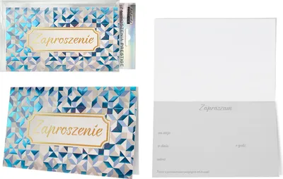 Zdjęcie produktu dla zaproszenie 5szt. Ogólne ZP-027
